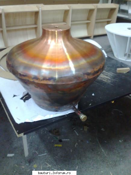Alambic din cupru - Aseara am facut ultimele lipituri la cazan - Handmade