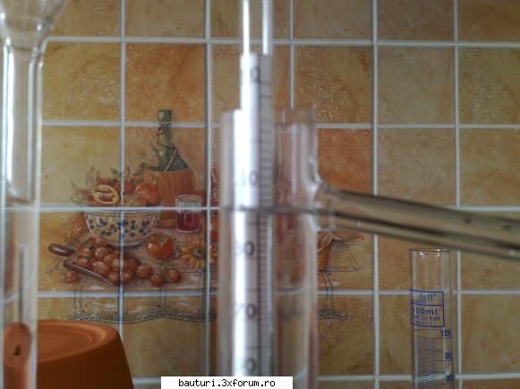 am separat 100 ml de frunte la 87%. am lasat sa curga picatura cu picatura, totul a durat 40 min.