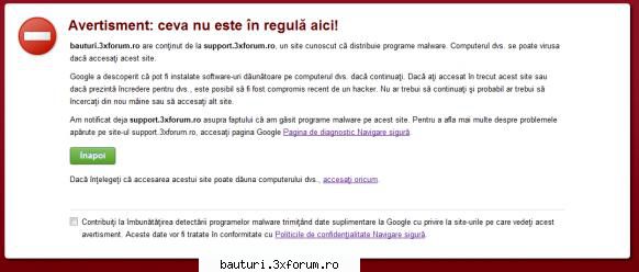Malware? - Eu folosesc chrome si primesc mesajul de malware - Administrativ