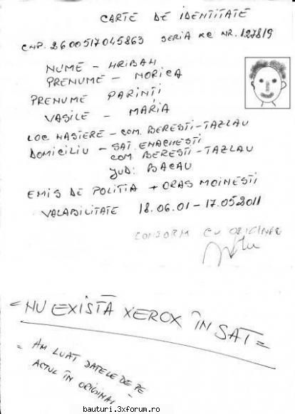 cand ti se cere la primarie o copie dupa actul de ori dai fuga 21 de km la oras la un aparat