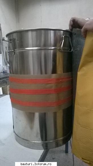 Recipient plamadire 70 l - Recipientul de inox l-am cumparat de la un targ - Handmade